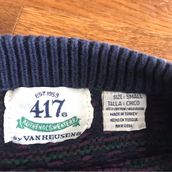 SOLD vintage 90s 3D sweater purple boxy colorful S men’s unisex - Picture 4 of 5